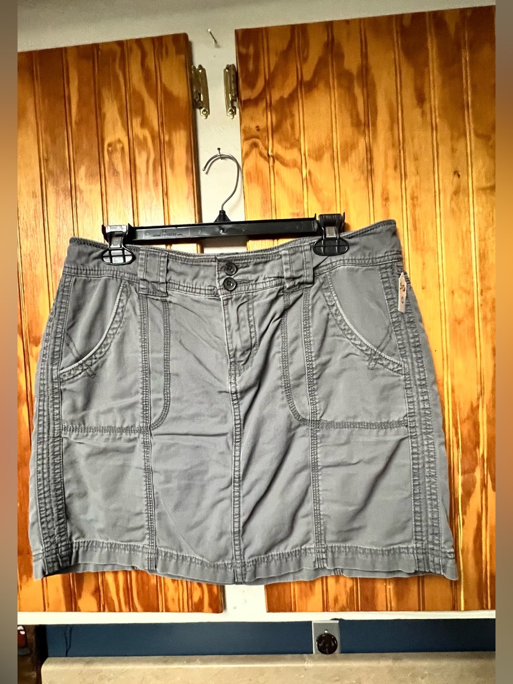 Sonoma Casual Gray Utility Mini Skirt size 10